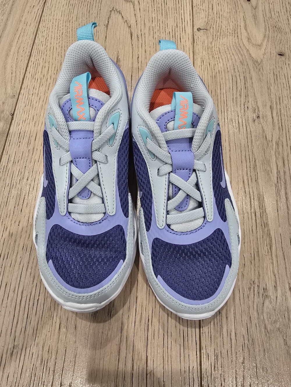 New Nike Girls' Sporty Purple & Teal Lace-Up Sneakers